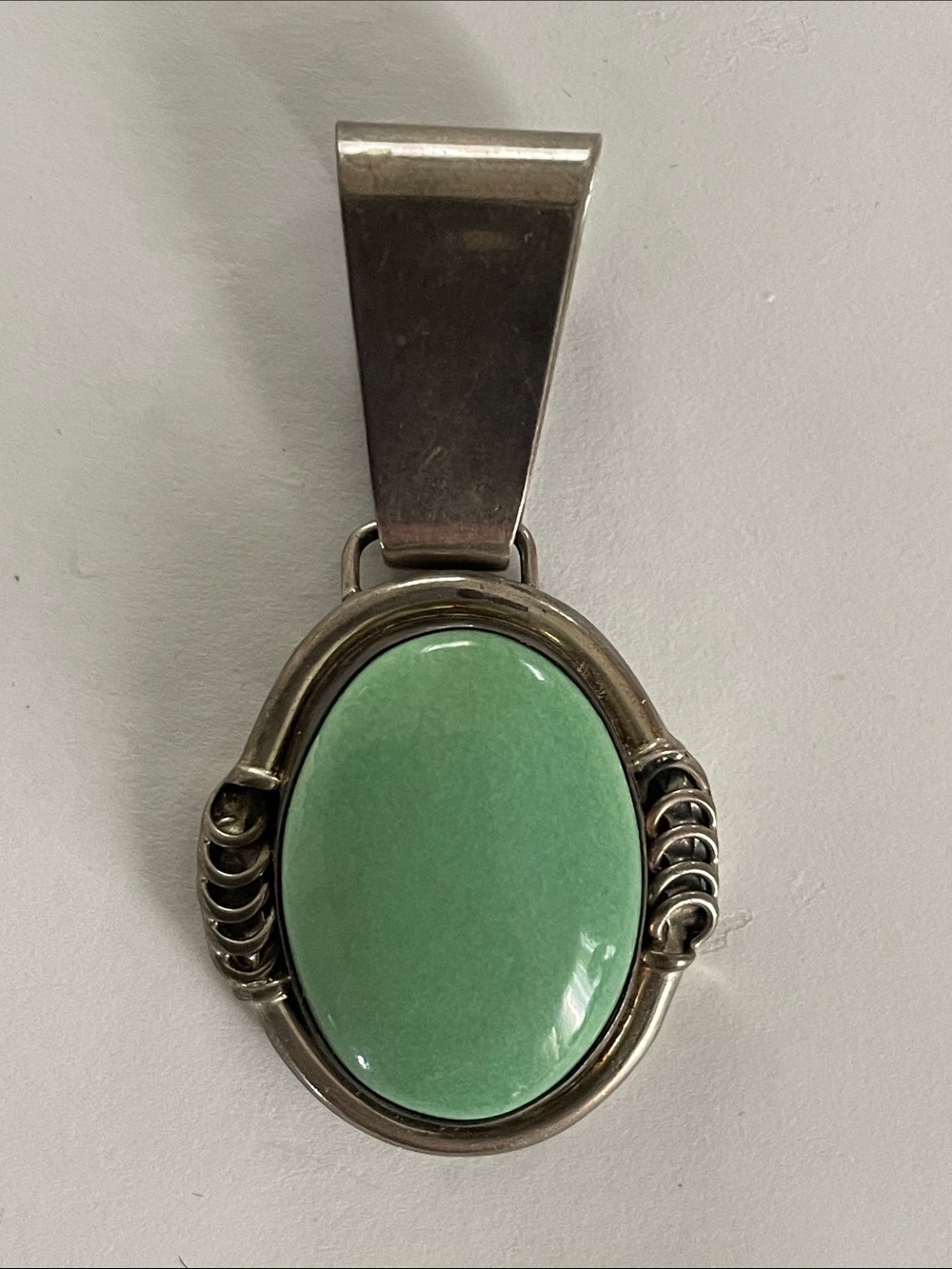 VTG:  Sterling Silver 925/Turquoise Jay King DTR Signed Hallmarked Pendant